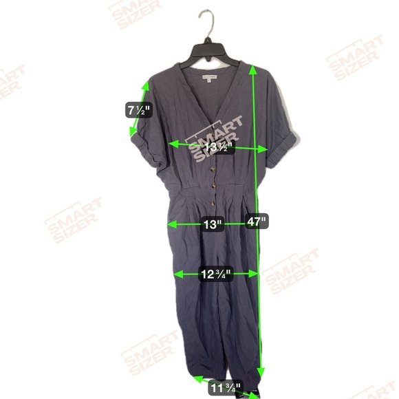 Baltic Born Heidi Jumpsuit in Dark Slate Linen Blend - Picture 3 of 6